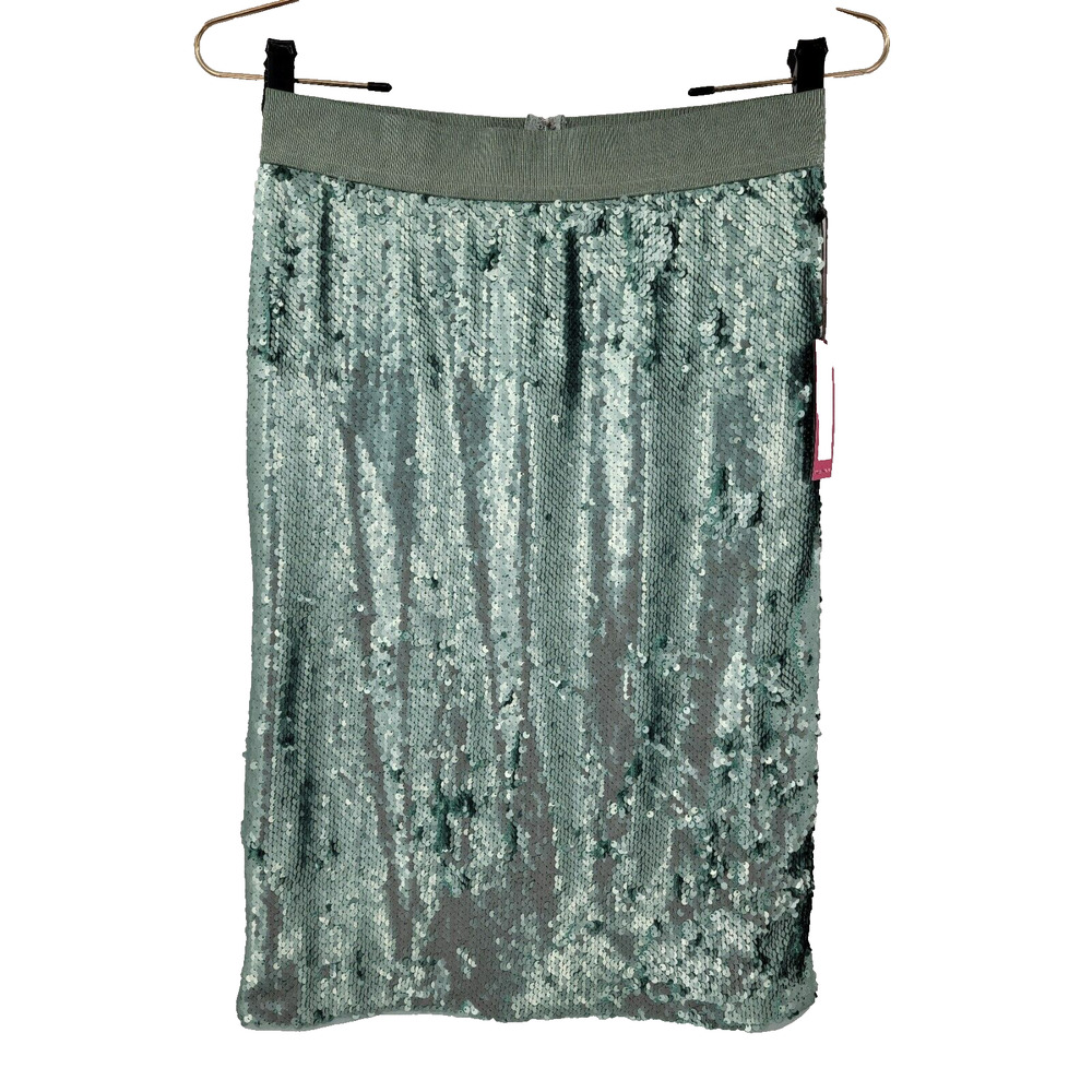 NWT Vince Camuto Women's Size 0 Sequin Pencil Skirt Eucalyptus Green